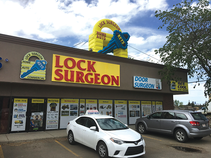 Door Surgeon garage door parts and service centre shop main location 5738 75 street Edmonton South.