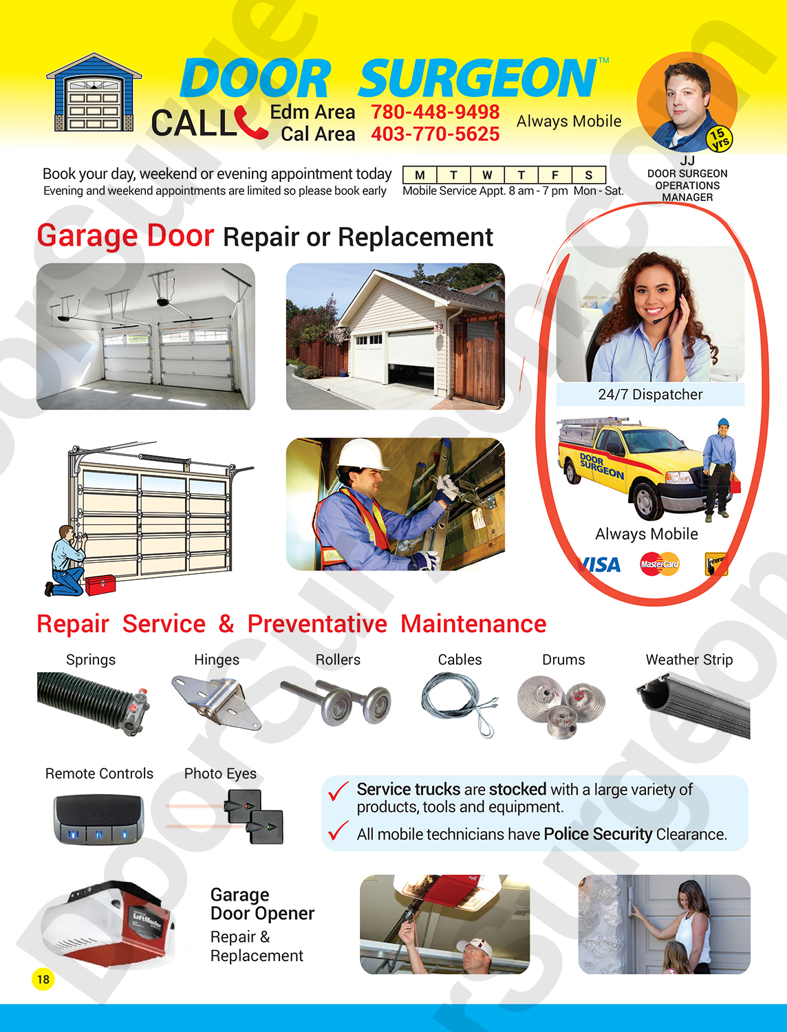 Door Surgeon garage door replacement services professional expert garage door repair technicians Cochrane.