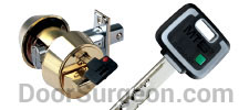 Stony Plain High security brass deadbolt and non-duplicatable key.